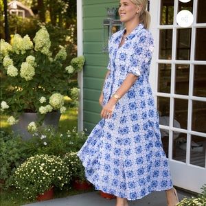 India Amory Julia Shirtdress China Blue - Sz 3